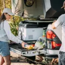 Evakool 50L Down Under3 > 4wd Lights and Camping Online Store Evakool 50L Down Under II Dual Zone Fridge Freezer in touring vehicle setup