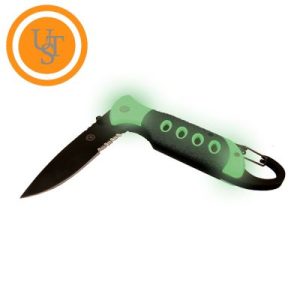Glow folding knife