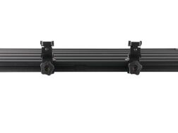 Roof Rack Shovel Holder clamp close up showing thumb wheel tightening system