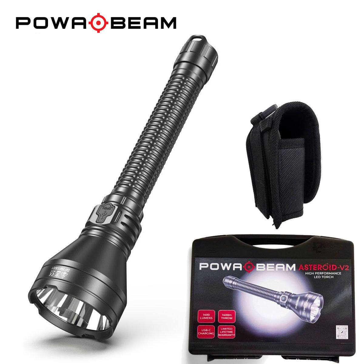 Powa Beam Asteroid-V2 torch with magnetic barrel mount hunting kit
