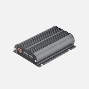 REDARC BCDC Trailer S 12A trailer charger with MPPT solar regulator angled view