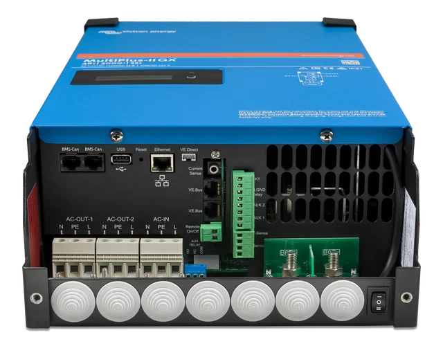 Victron MultiPlus-II 48/3000/35-32 230V GX connection terminals and communication ports