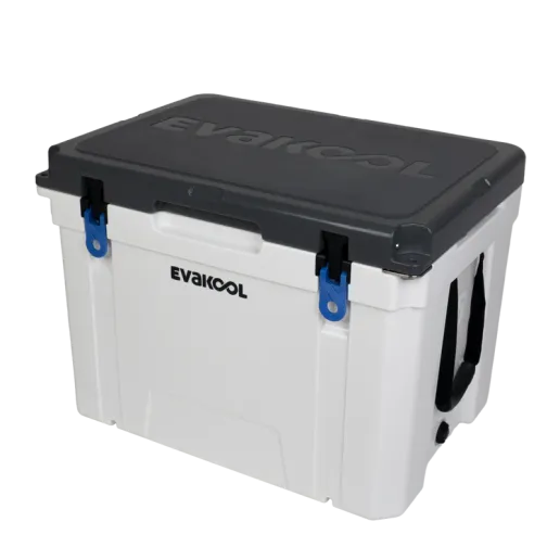 EvaKool Alpine Series Cooler Closed View > 4wd Lights and Camping Online Store EvaKool Alpine Series cooler with secure latches and heavy-duty construction