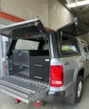 Evakool 40L Platinum Drawer16 > 4wd Lights and Camping Online Store Evakool drawer fridge integrated into SUV drawer syste