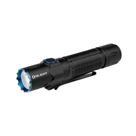 Olight Warrior 3S rechargeable 2300 lumen tactical LED torch with pocket cliptorch kit with holster, magnetic charger and user manual