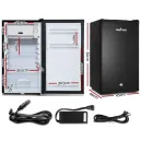 Glacio 95L Portable Upright Fridge Freezer Dimensions > 4wd Lights and Camping Online Store Glacio 95L portable upright fridge freezer dimensions with 12V, 24V and 240V power cables and adaptor