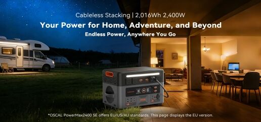 OSCAL PowerMax 2400 SE Portable Power Station with 2016Wh capacity