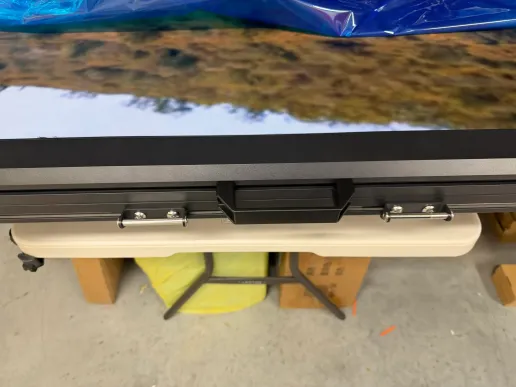 Hard shell rooftop tent ladder mounting brackets