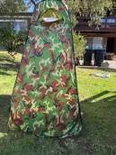 back side view shower tent_compressed > 4wd Lights and Camping Online Store Portable camouflage shower tent side view with pop up design for camping