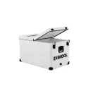 EvaKool 110L Infinity RF External Compressor end opening > 4wd Lights and Camping Online Store EvaKool 110L Infinity RF Fibreglass Fridge Freezer side view with external compressor end opening