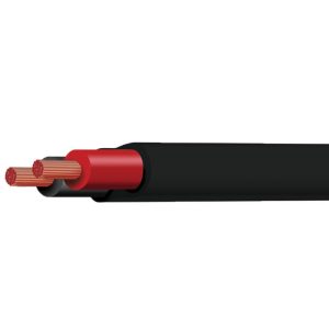 Black Red 6mm Twin Core