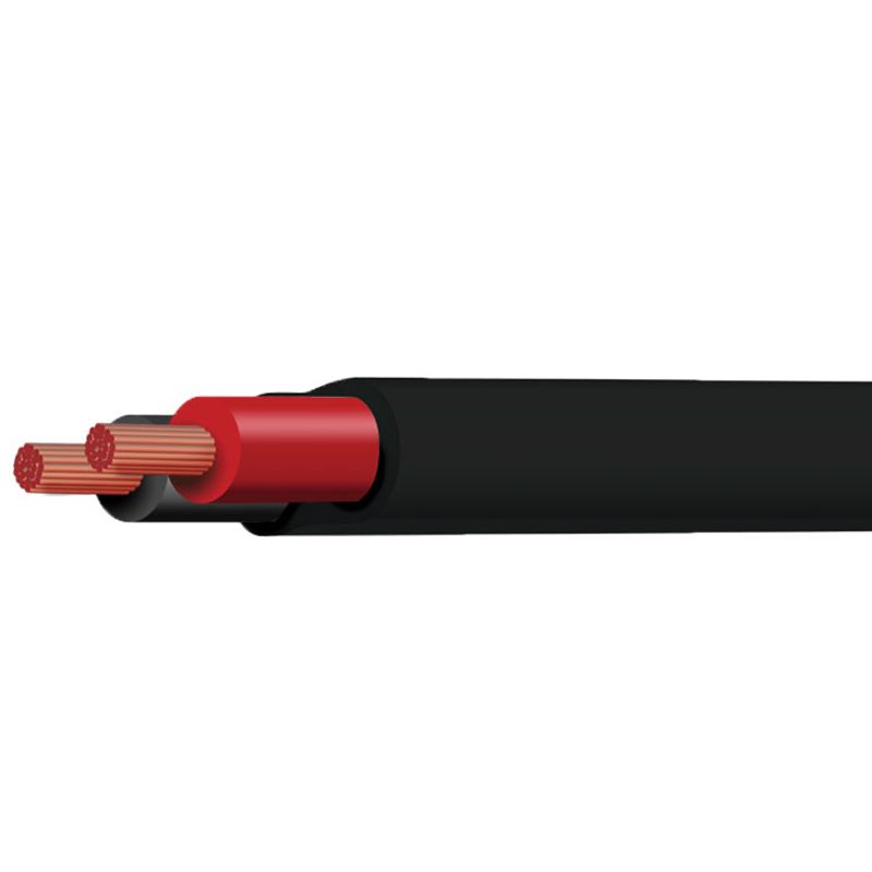 Black Red 6mm Twin Core