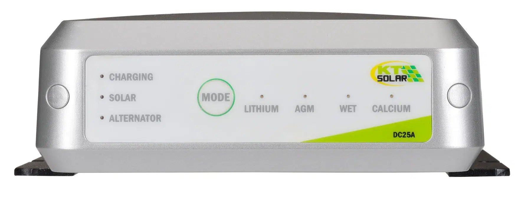 “KT Solar KSDC25A 25A DC-DC charger with MPPT solar input for dual battery systems in 4WDs, campers and caravans.”
