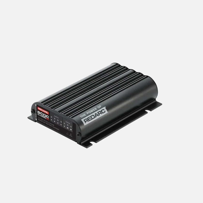 Redarc BCDC1250D 12V 50A DC to DC battery charger with MPPT solar input.
