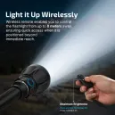 Olight Javelot Turbo 2 operated with wireless remote from up to eight metres away