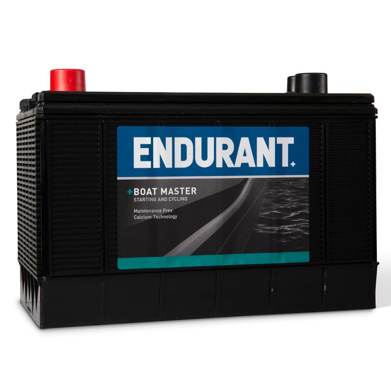 Endurant Boat Master marine battery range featuring starting and dual-purpose flooded batteries for boats.