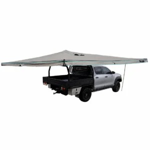STORMCHASER 30 Sec Awning 270° Driver Side mounted on a 4WD touring ute