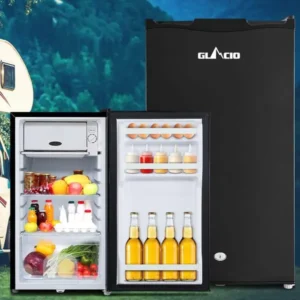 Glacio 95L portable upright fridge freezer for caravans, campers, motorhomes and off-grid camping