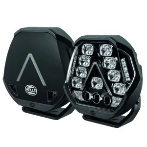 HELLA Antares LED 9 Inch Driving Lights Pair with protective cover and composite beam technology