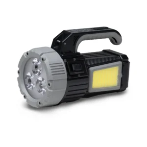 Rechargeable Camping Light with Searchlight 2500lm featuring LED searchlight and COB floodlight panel