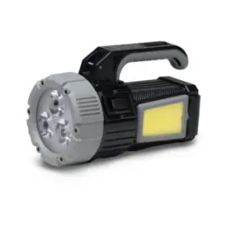 Rechargeable Camping Light with Searchlight 2500lm featuring LED searchlight and COB floodlight panel