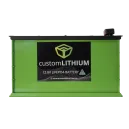 Custom Lithium Next Generation Slim Battery 100Ah > 4wd Lights and Camping Online Store Custom Lithium Next Generation Slim Battery 100Ah showing aluminium enclosure and terminals