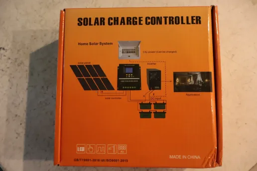Smart solar charge controller with LCD screen supporting 12V, 24V, 36V and 48V systems.