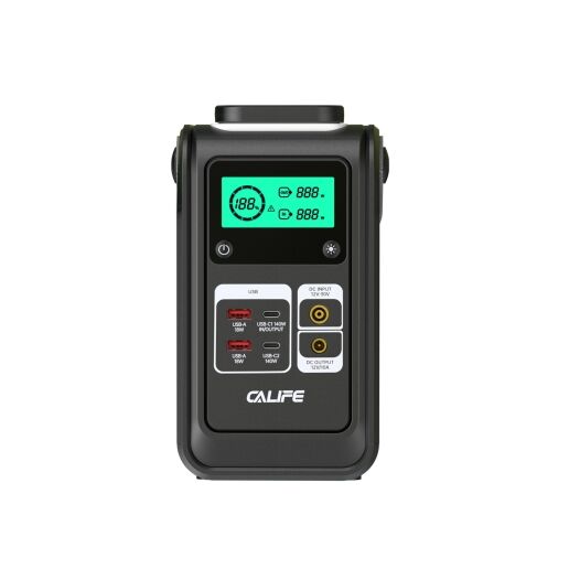Portable Power Station S200 200Wh with LCD display, USB ports, DC outputs and compact camping power supply
