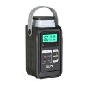 Portable Power Station S2002 > 4wd Lights and Camping Online Store Portable Power Station S200 200Wh angled view with carry handle, LCD display, USB ports and compact camping power unit