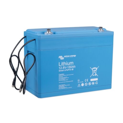 Victron LiFePO4 12.8V 180Ah Smart Battery front view side view
