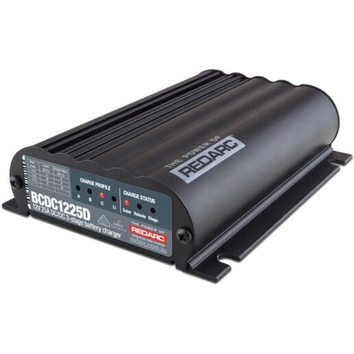 BCDC1225D REDARC 25A DC to DC battery charger for 12V dual battery systems