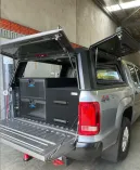 Evakool 40L Platinum Drawer16 > 4wd Lights and Camping Online Store Evakool drawer fridge integrated into SUV drawer syste