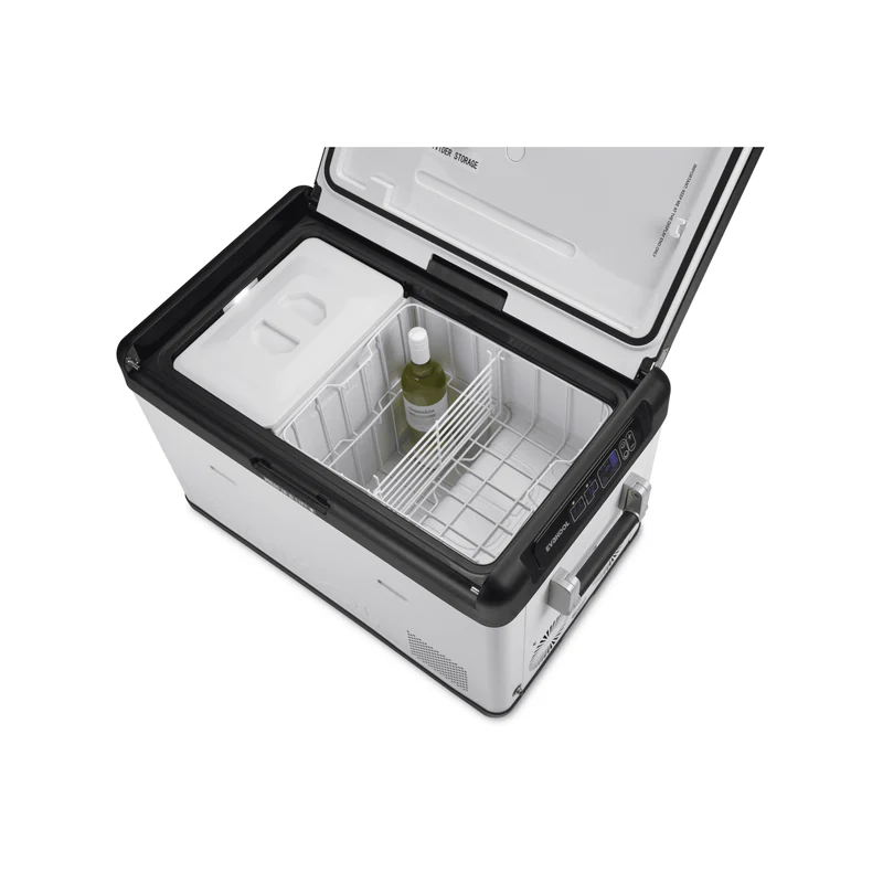 Evakool 50L Down Under2 > 4wd Lights and Camping Online Store Evakool 50L Down Under II Dual Zone Fridge Freezer interior storage
